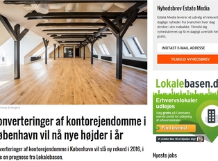 Københavnske konverteringer af kontorejendomme mod nye højder i år