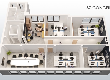 Bedrijventerrein te huur  Stad Brussel, Rue du Congrès 37, 215 m², - 3 | MatchOffice.be