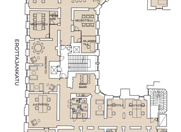 Vapaat toimistotilat - Helsinki, Erottajankatu 15, (00130) - 4 | MatchOffice.fi