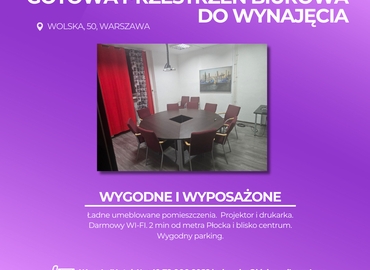 Sala konferencyjna do wynajęcia w Warszawa Wola