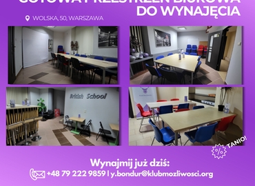 Sala konferencyjna do wynajęcia w Warszawa Wola