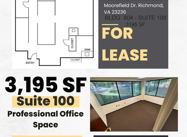 3195 m² Serviced office in Richmond, VA, Moorefield Park Drive 804 (23236) - 1 | MatchOffice.com