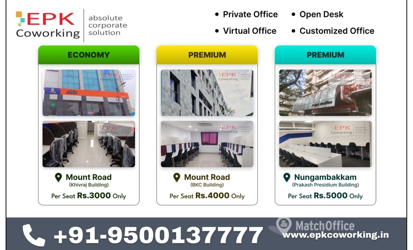5200 m² Shared workspace in Chennai, Chennai (600006) - 0 | MatchOffice