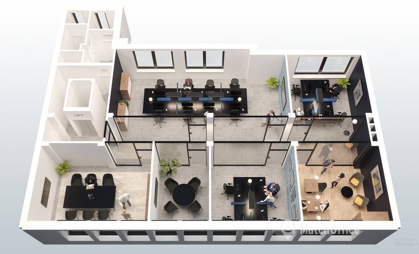 Bedrijfsgebouw te huur  Stad Brussel, Rue du Congrès 37, 215 m², - 2 | MatchOffice.be