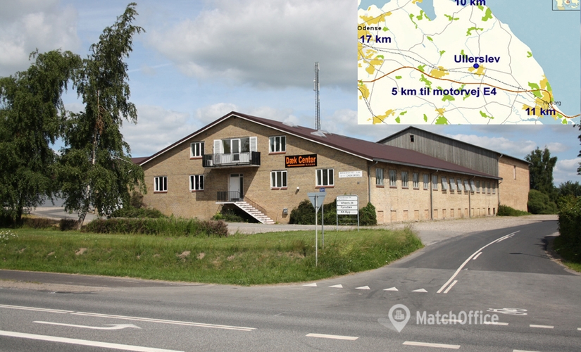 300 m² Warehouse space rental in Ullerslev, Bøgeskovvej 150 - 300m2 kassehjelm  (5540) - 0 | MatchOffice.com
