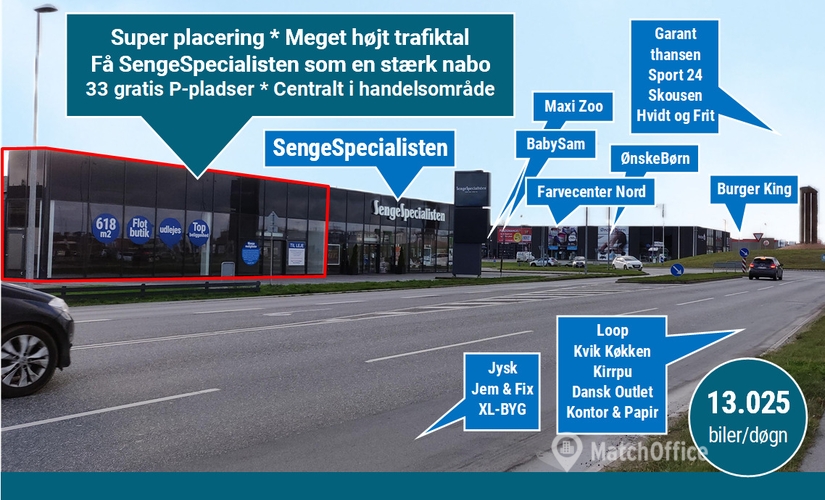 618 m² Store for rent in Hjorring, Frederikshavnsvej (9800) - 0 | MatchOffice.com