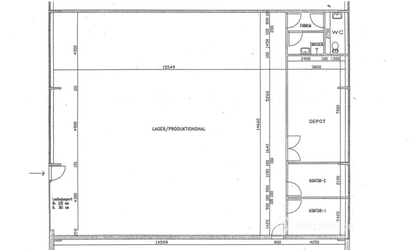 300 m² Commercial warehouse up for rent in Skovlunde, Literbuen 12B (2740) - 1 | MatchOffice