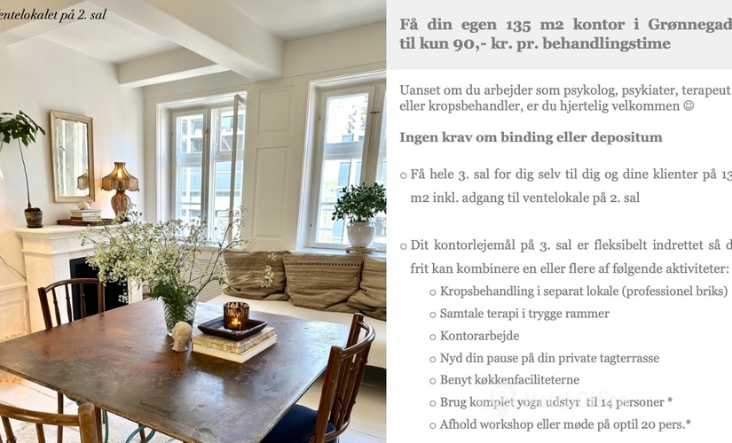 Kontor til leje på Grønnegade 18, 1107 København K - 130 m² | Foto 1 - Lokalebasen.dk