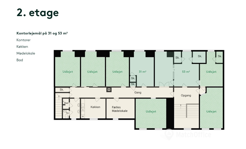 Kontor til leje på Esplanaden 34A, 1263 København K - 53 m² | Foto 9 - Lokalebasen.dk