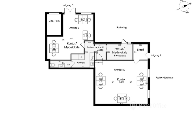Kontor til leje på Lærkevej 15E, 2400 København NV - 58 m² | Foto 3 - Lokalebasen