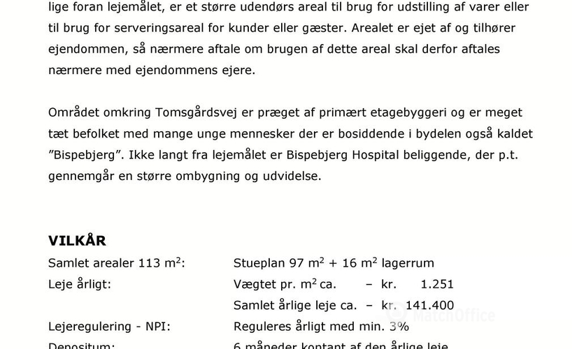 113 m² Store for rent in Copenhagen NV, Tomsgårdsvej 83 (2400) - 1 | MatchOffice.com