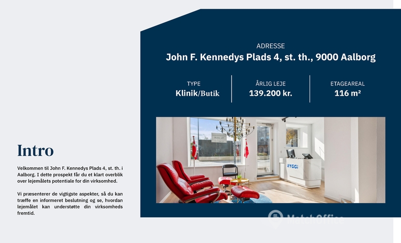 Kontor til leje på John F. Kennedys Plads 2, 9000 Aalborg - 116 m² | Foto 1 - Lokalebasen
