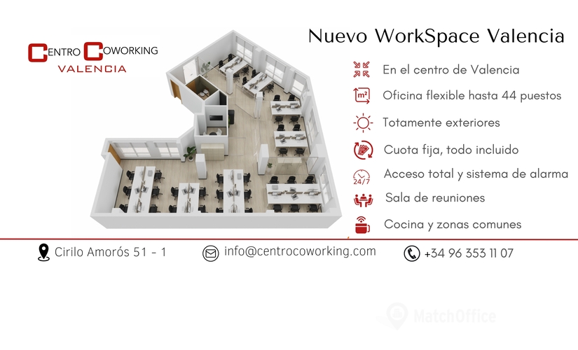 Business center disponible para alquilar en València 500 m², Carrer Cirilo Amorós 51 - 0 | MatchOffice