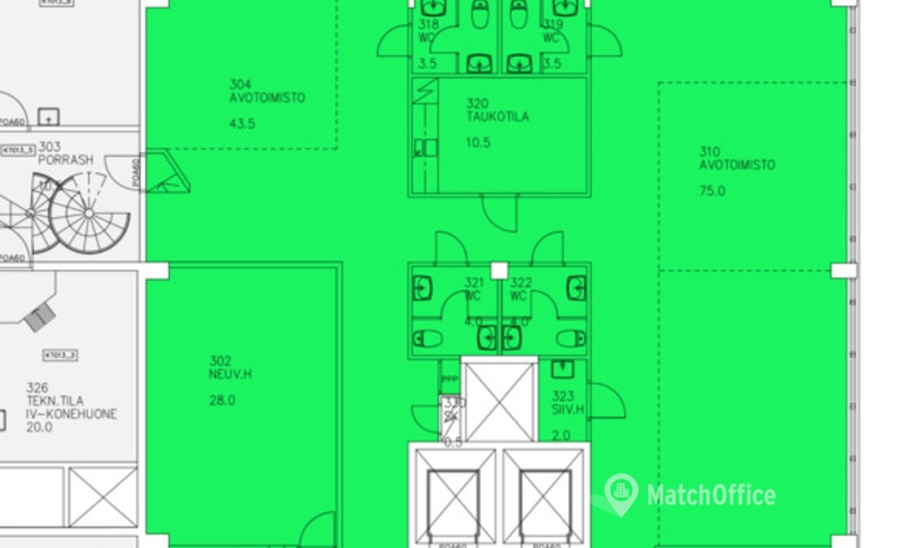 386 m² Office space up for rent in Helsinki, Hitsaajankatu 4, 00810 - 1 | MatchOffice.com