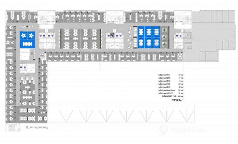 1244 m² Office available to rent in Helsinki, Porkkalankatu 22, 00180 - 4 | MatchOffice