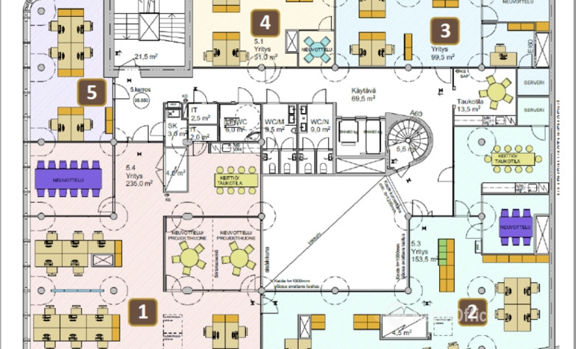 153 m² Office space available to rent in Kuopio, Kirkkokatu 1, 70100  - 1 | MatchOffice