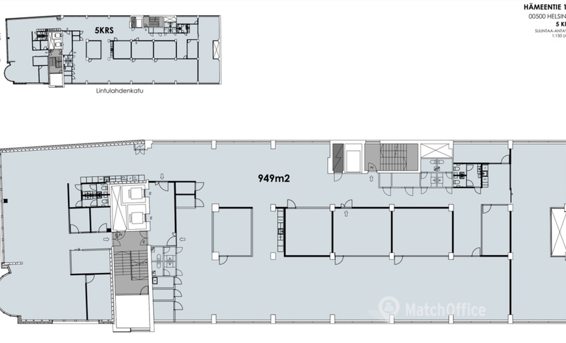 949 m² Office space up for rent in Helsinki, Hämeentie 15, 00500  - 2 | MatchOffice