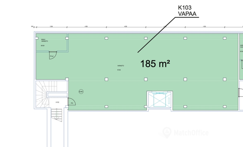 185 m² Warehouse storage up for rent in Helsinki, Lemuntie 7 (00510) - 2 | MatchOffice.com