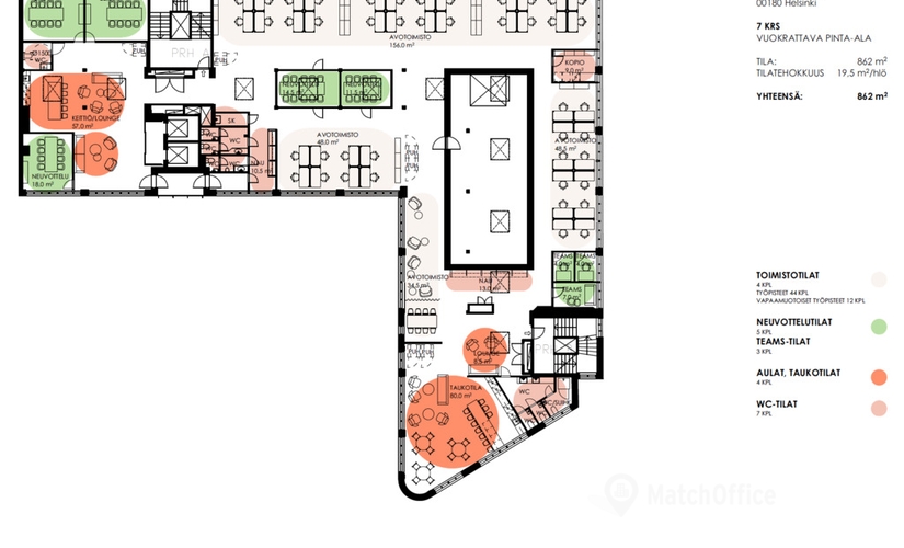 862 m² Commercial office up for rent in Helsinki, Tallberginkatu 2, 00180  - 2 | MatchOffice.com