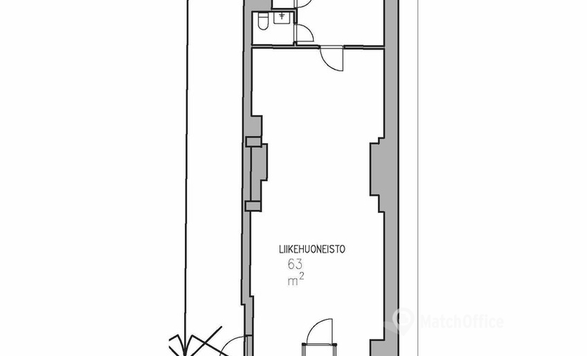 63 m² Shop for rent in Turku, Yliopistonkatu 18 (20100) - 1 | MatchOffice.com