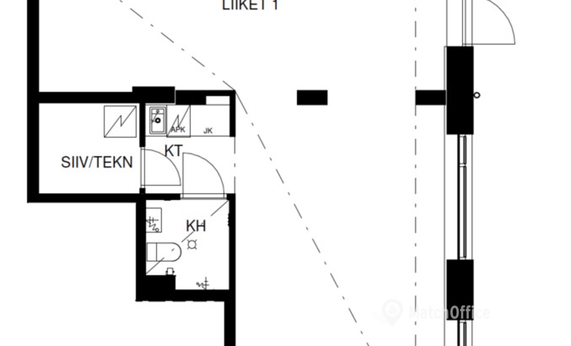59 m² Store for rent in Tampere, Kullervonkatu 7 (33100) - 1 | MatchOffice.com