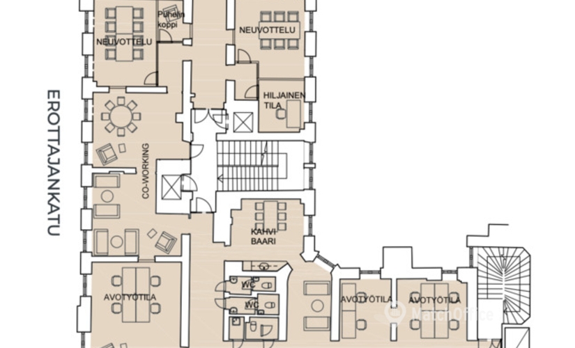 Vapaat toimistotilat - Helsinki, Erottajankatu 15, (00130)  - 4 | MatchOffice.fi