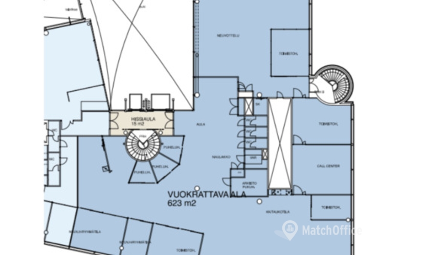 Vapaat toimistotilat - Helsinki, Tammasaarenkatu 5, (00180)  - 1 | MatchOffice.fi