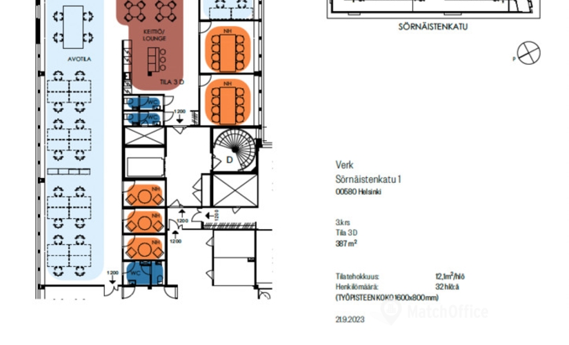 Vuokraa toimistotilat - Helsinki, Sörnäistenkatu 1, (00580) - 1 | MatchOffice