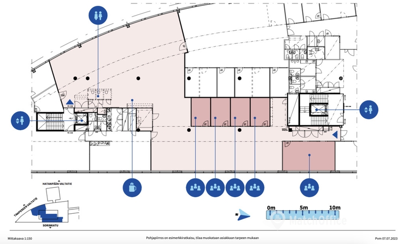 Vapaat toimistotilat - Tampere, Hatanpään valtatie 20, (33100) - 2 | MatchOffice.fi