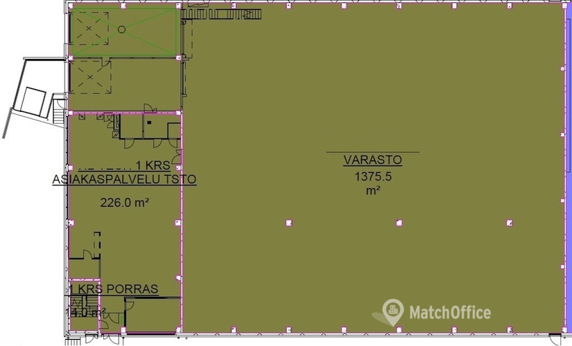 1984 m² Warehouse rental in Vantaa, Uutistie 7 (01670) - 3 | MatchOffice.com