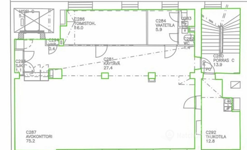 Vapaat toimistotila - Helsinki, Meritullinkatu 1, (00170) - 1 | MatchOffice.fi