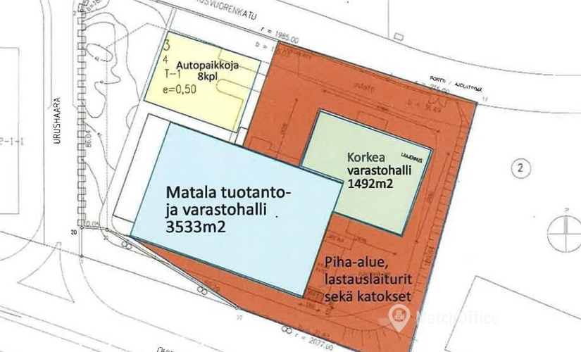 5025 m² Warehouse space for rent in Turku, Urusvuorenkatu 3 (20360) - 1 | MatchOffice.com