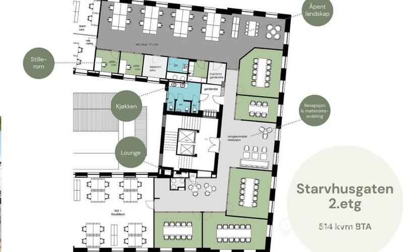 Kontorsenteret i Starvhusgaten 4, 5014 Bergen - 2 | MatchOffice.no