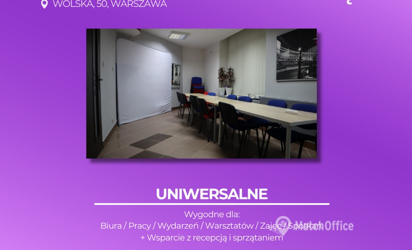 80 m² Convention center in Warszawa Wola, Wolska 50 (01-187) - 3 | MatchOffice.com