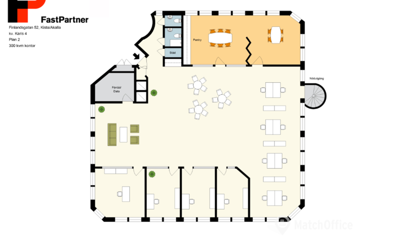 Kontor(Yta:310 m²)	att hyra i Kista, Finlandsgatan 52, 164 74 Kista. Fullt utbud av faciliteter | MatchOffice.se
