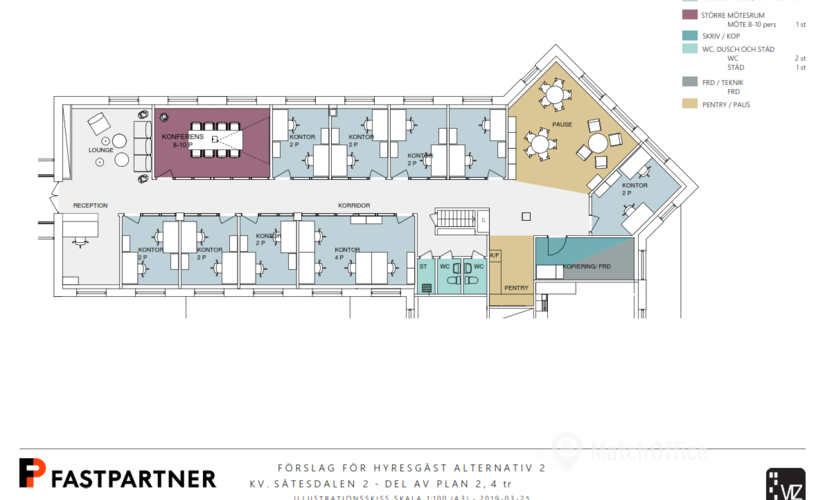 Kontorslokaler(Yta:284 m²)	att hyra i Kista, Norgegatan 2, 164 32 Kista. WiFi-anslutning ingår | MatchOffice.se