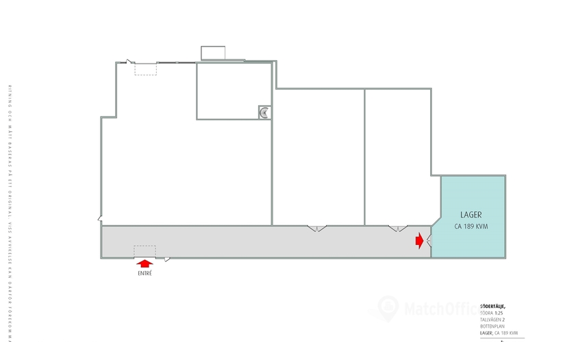 189 m² Lagerlokal att hyra i Södertälje, Södertälje (151 38) - 2 | MatchOffice