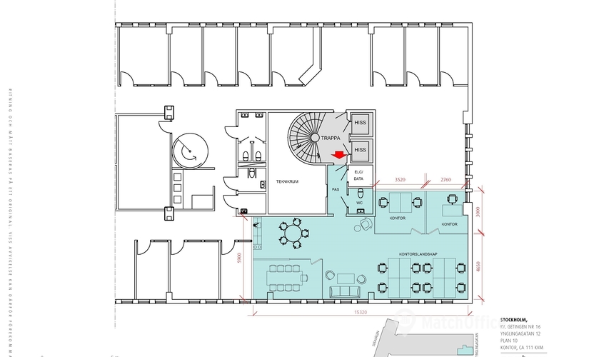 111 m² Företagshotell att hyra i Stockholm Vasastan, Stockholm (113 47) - 1 | MatchOffice