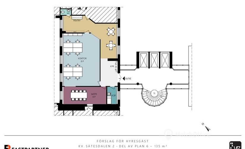 Kontorsplatser(Yta:284 m²)	att hyra i Kista, Norgegatan 2, 164 32 Kista. Bra läge | MatchOffice.se