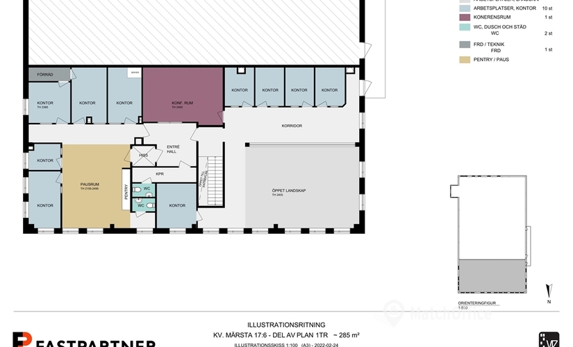 Kontorshotell(Yta:545 m²) för uthyrning i Arlandastad, Maskingatan 8, 195 60 Sigtuna. Handikappanpassad | MatchOffice.se