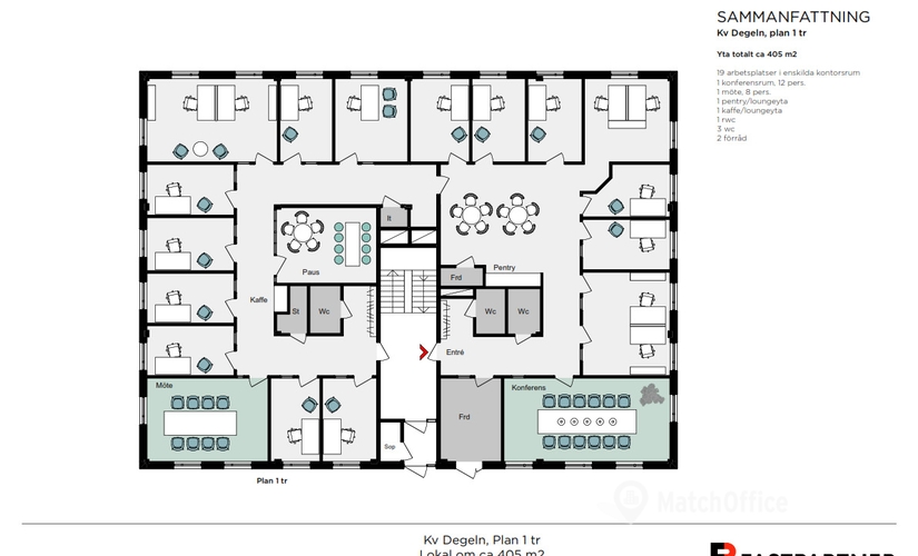 Kontorsplatser(Yta:405 m²)	för uthyrning i Nytorpsvägen 24, 183 71 Täby. Endast från verifierade hyresvärdar | MatchOffice.se