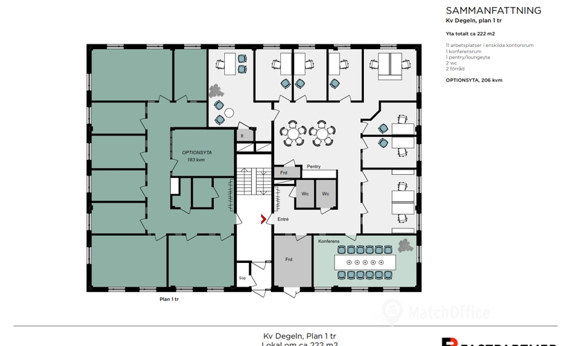 Kontorsutrymme(Yta:405 m²)	för uthyrning i Nytorpsvägen 24, 183 71 Täby. WiFi-anslutning ingår | MatchOffice.se