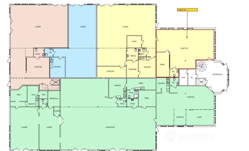 Kontorshotell(Yta:100 m²) för uthyrning i Enköping, Kvartsgatan 10, 749 40 Enköping. Lång- och korttidsuthyrning | MatchOffice.se