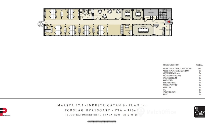 Kontorslokaler(Yta:395 m²)	för uthyrning i Arlandastad, Industrigatan 6, 195 60 Sigtuna. Bra val | MatchOffice.se