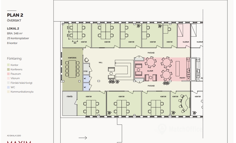 Kontorsutrymme(Yta:348 m²)	att hyra i Gävle, Beckasinvägen 16, 803 09 Gävle. WiFi-anslutning ingår | MatchOffice.se