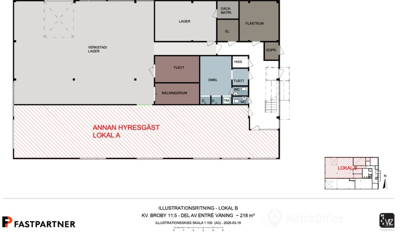 Lagerutrymme(Yta:133 m²) att hyra i Bristagatan 18A, 195 60 Sigtuna. Bra val | MatchOffice.se