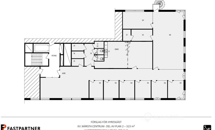 Kontorsrum(Yta:323 m²)	för uthyrning i Nymärsta Gränd 6, 195 30 Sigtuna. Fullt utbud av faciliteter | MatchOffice.se