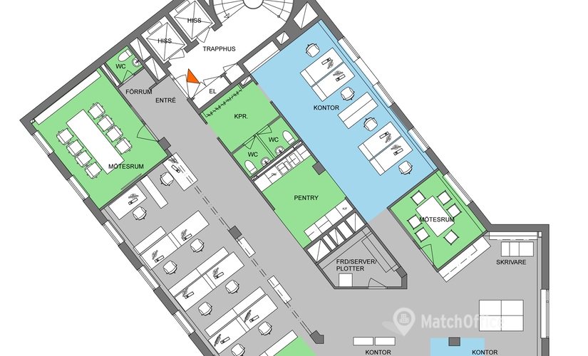 Företagshotell(Yta:13 m²) att hyra i Narvavägen 12, 115 22 Östermalm. Bra val | MatchOffice.se