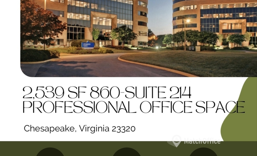 2539 m² Business office available to rent in Chesapeake, VA, Greenbrier Circle 860, 23320 - 0 | MatchOffice.com