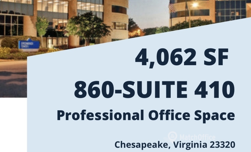 4062 m² Office space up for rent in Chesapeake, VA, Greenbrier Circle 860, 23320  - 0 | MatchOffice